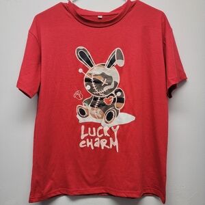 NWOT "SHEIN" Lucky Charm Red Men's T-Shirt